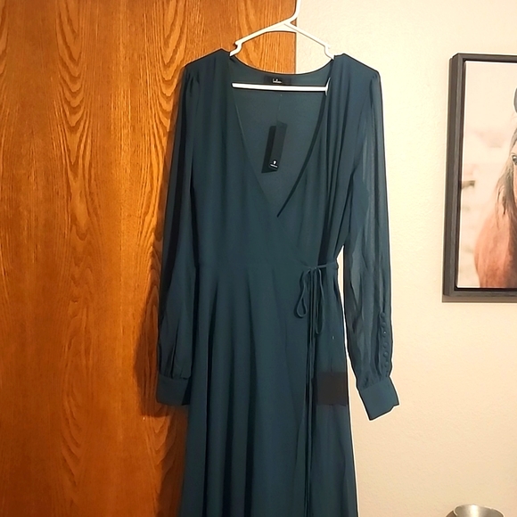 Lulus My Whole Heart emerald green XL - Picture 2 of 5